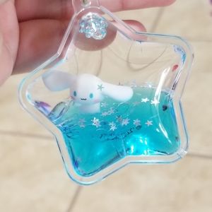 Sanrio Tsunameez Cinnamoroll Blue Glitter Keychain